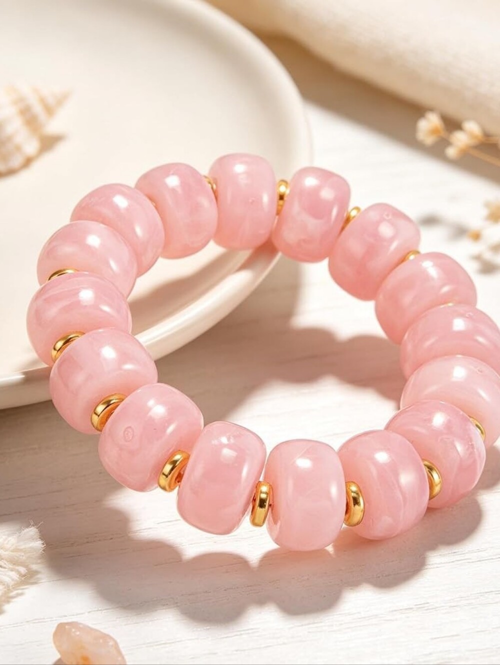 Colorful Chunky Resin Beaded Bracelet